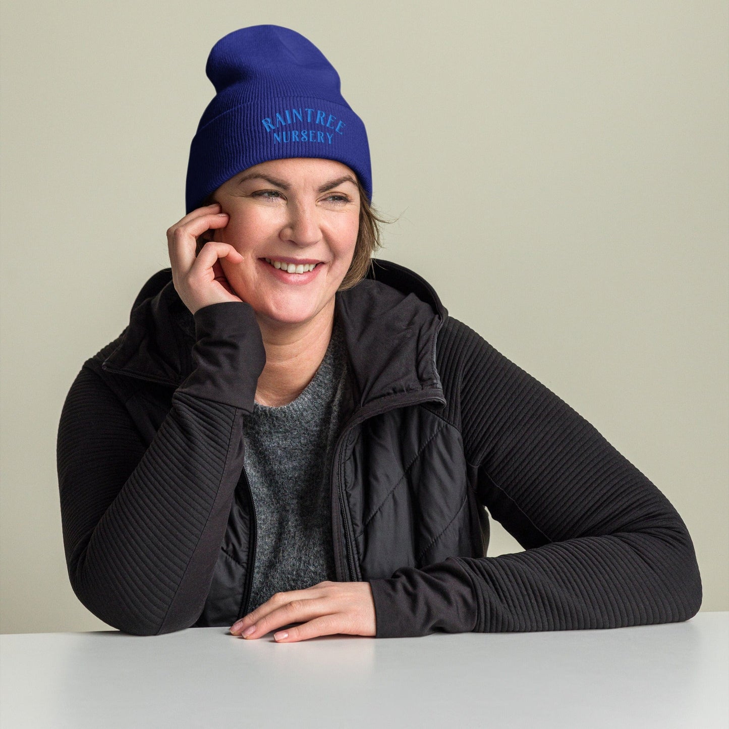 Ribbed Beanie In Blue