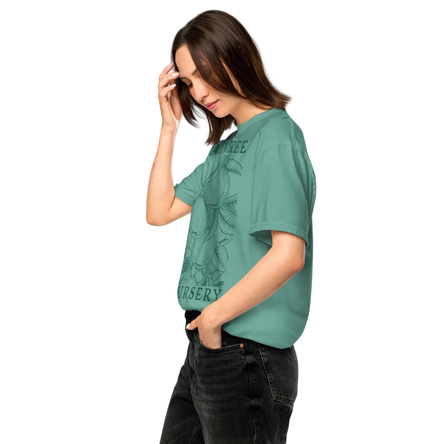 Apple Print Unisex T-Shirt In Seafoam